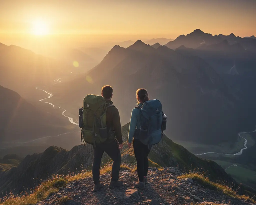 Personas observando el atardecer