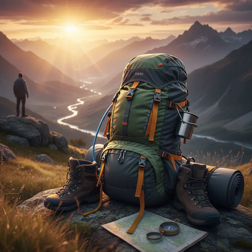 vista de la puesta de sol desde un valle