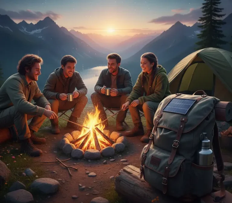 Personas alrededor de una fogata